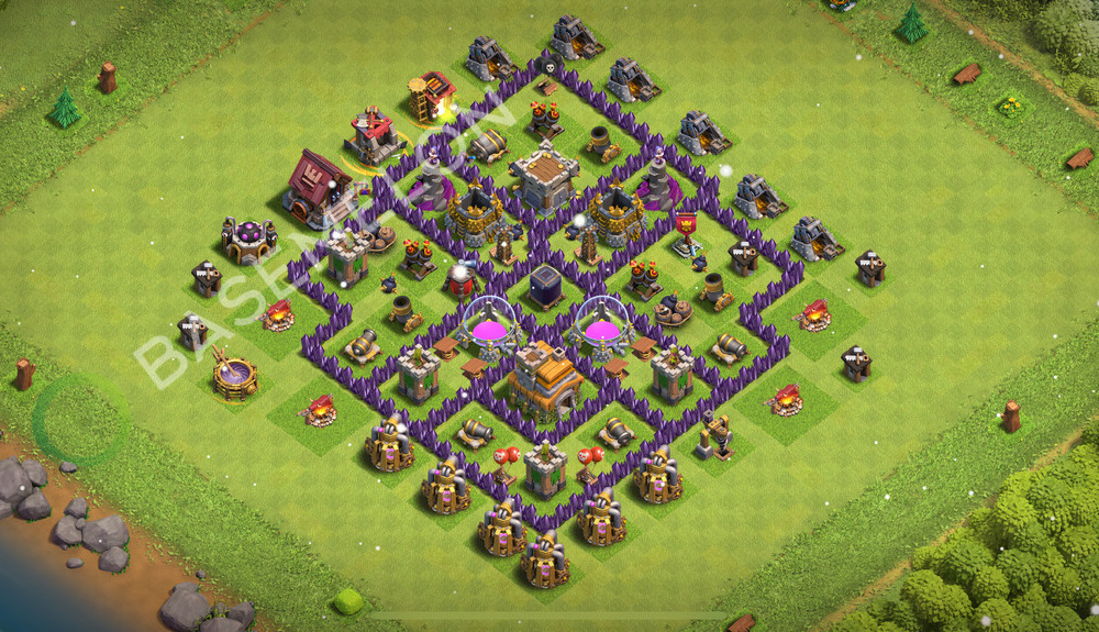 Rathaus Level 7 Farmen Base 2026, Anti 3 Sterne, Anti Air, Layout #2530