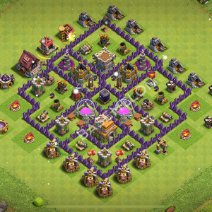 Rathaus Level 7 Farmen Base 2026, Anti 3 Sterne, Anti Air, Layout #2530
