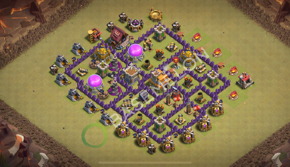 Town Hall Level 7 War Base Design 2026, Anti Everything, Hybrid, Layout #2539
