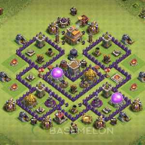 Town Hall Level 7 Farm Base Design, Layout #257