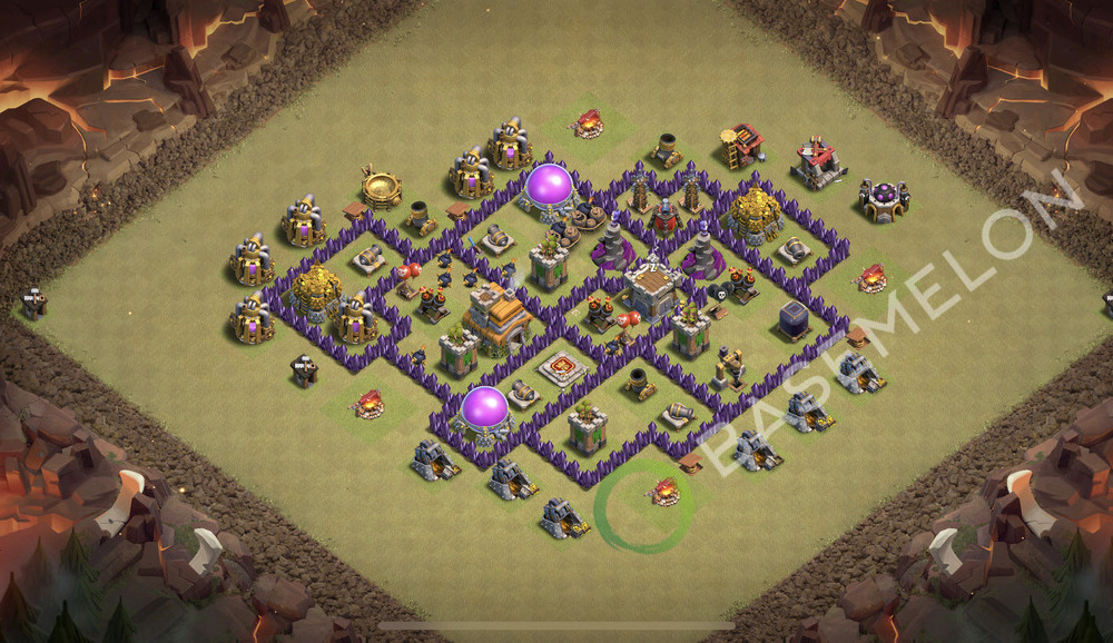 Town Hall Level 7 War Base Design 2026, Anti Air, Layout #2640