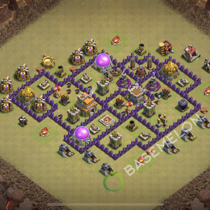 Town Hall Level 7 War Base Design 2026, Anti Air, Layout #2640