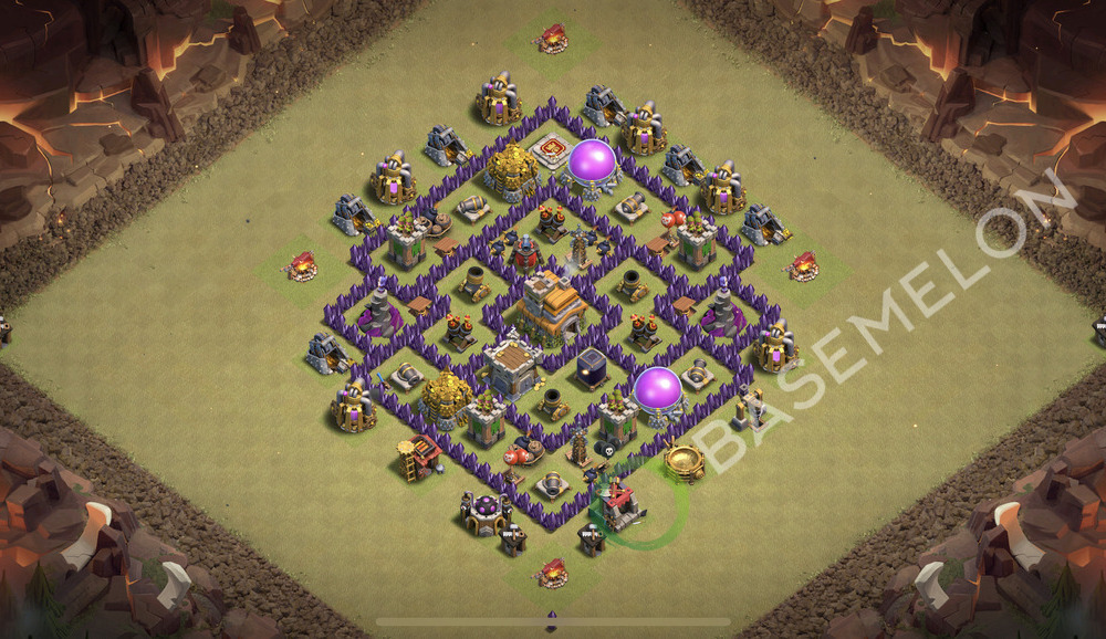 Hôtel de Ville Level 7 Guerre GDC Base  2026, Anti 3 Étoiles, Anti Tout, Village #2661