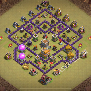 Hôtel de Ville Level 7 Guerre GDC Base  2026, Anti Tout, Hybride, Village #2664