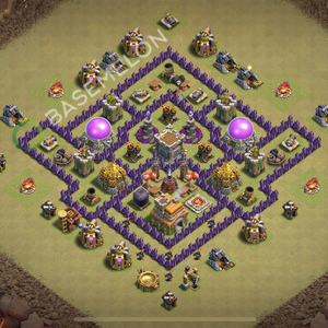Town Hall Level 7 War Base Design 2026, Max Levels, Hybrid, Layout #2744