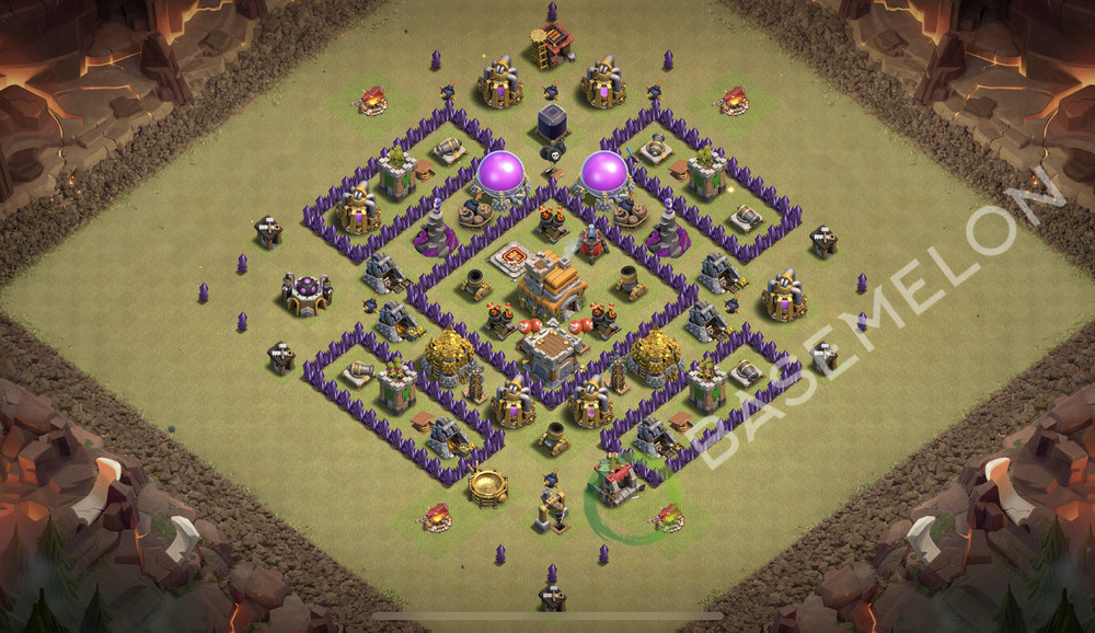 Town Hall Level 7 War Base Design 2026, Anti Air, Layout #2782