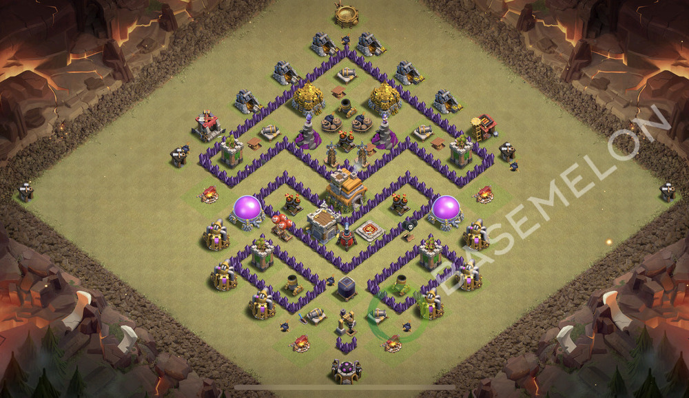 Town Hall Level 7 War Base Design 2026, Anti Everything, Layout #2800