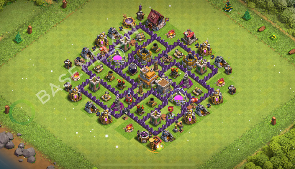 Town Hall Level 7 Farm Base Design 2026, Anti 3 Stars, Hybrid, Layout #2820