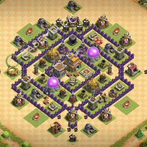 Aldea del Ayuntamiento Nivel 7 para Defensa, Anti 3 Estrellas, Anti Todo Diseño 2026, #2849