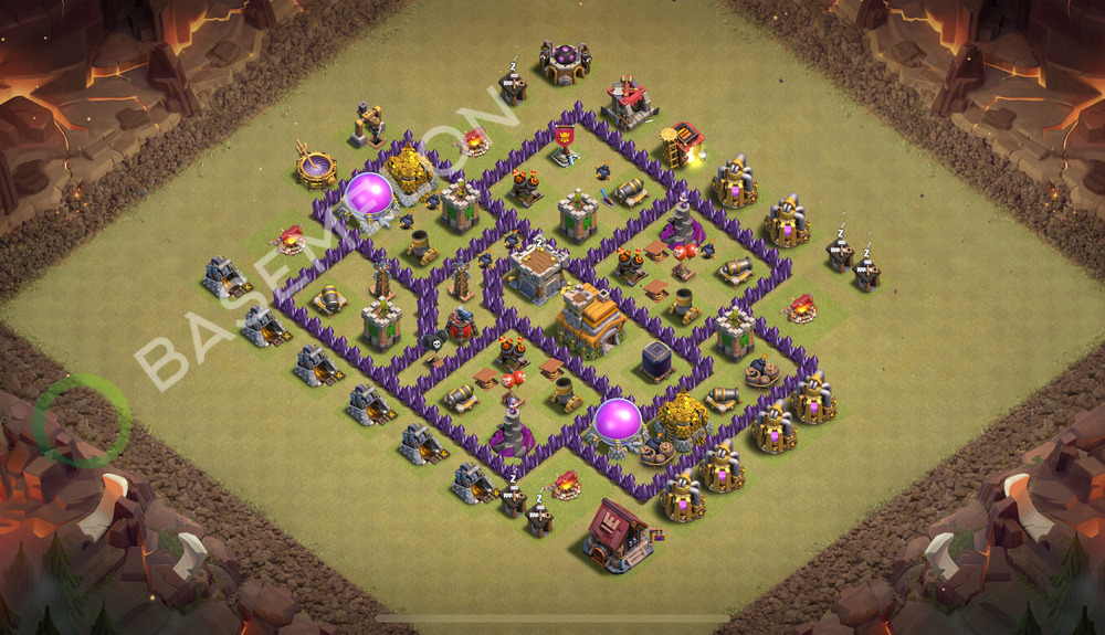 Hôtel de Ville Level 7 Guerre GDC Base  2026, Anti 2 Étoiles, Anti Tout, Village #2892