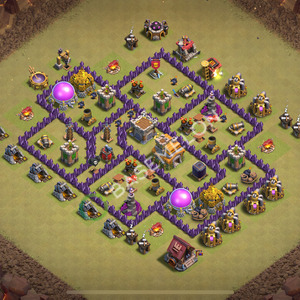 Hôtel de Ville Level 7 Guerre GDC Base  2026, Anti 2 Étoiles, Anti Tout, Village #2892