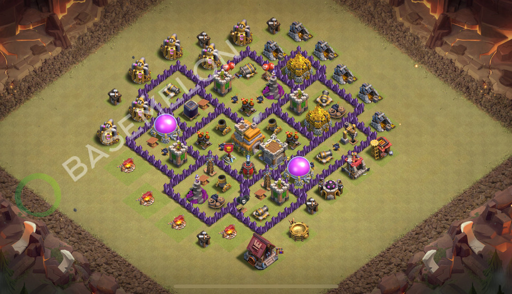 Hôtel de Ville Level 7 Guerre GDC Base  2026, Niveaux max, Hybride, Village #2894