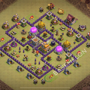 Town Hall Level 7 War Base Design 2026, Max Levels, Anti Everything, Layout #2904