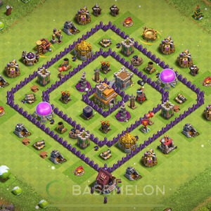 Town Hall Level 7 Trophy/Defense Base Design 2025, Anti Everything, Hybrid, Layout #294