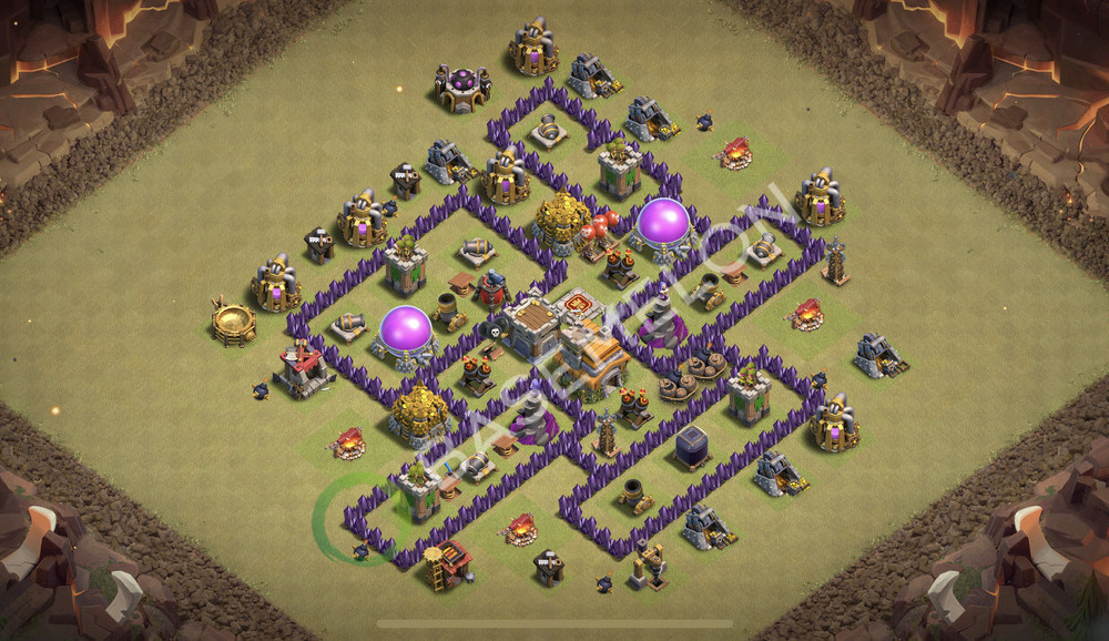 Town Hall Level 7 War Base Design 2026, Anti 3 Stars, Anti Everything, Layout #2964