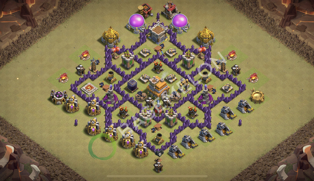 Town Hall Level 7 War Base Design 2026, Anti Air, Layout #2970
