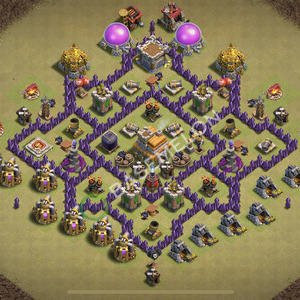 Town Hall Level 7 War Base Design 2026, Anti Air, Layout #2970