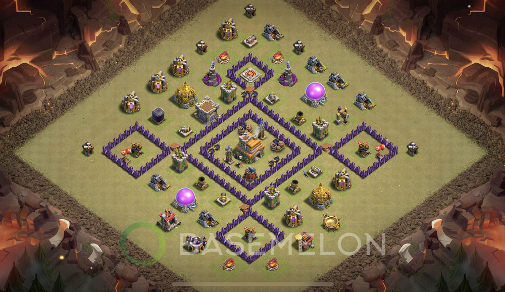 Town Hall Level 7 War Base Design 2024, Max Levels, Anti Everything, Layout #299