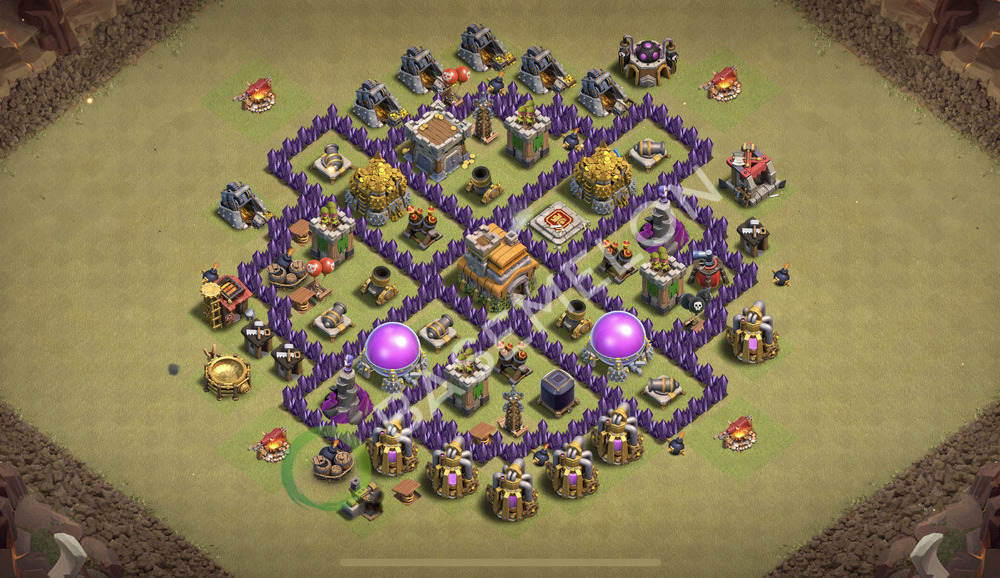 Town Hall Level 7 War Base Design 2026, Max Levels, Hybrid, Layout #2993
