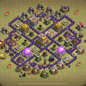 Town Hall Level 7 War Base Design 2026, Max Levels, Hybrid, Layout #2993