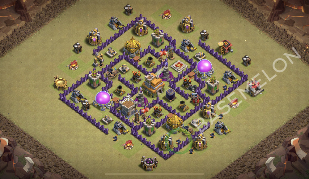 Town Hall Level 7 War Base Design 2026, Anti 3 Stars, Anti Everything, Layout #3058