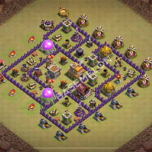 Town Hall Level 7 War Base Design 2026, Max Levels, Anti Everything, Layout #3068