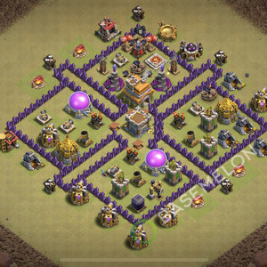 Town Hall Level 7 War Base Design 2026, Anti 3 Stars, Anti Everything, Layout #3092