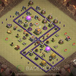 Town Hall Level 7 War Base Design, Layout #314
