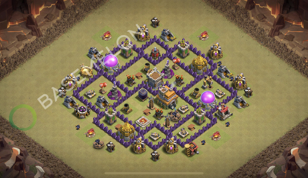 Town Hall Level 7 War Base Design 2026, Anti 2 Stars, Anti Everything, Layout #3207
