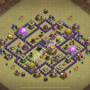 Town Hall Level 7 War Base Design 2026, Anti 2 Stars, Anti Everything, Layout #3207
