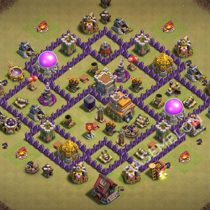 Town Hall Level 7 War Base Design 2026, Anti 2 Stars, Anti Everything, Layout #3207