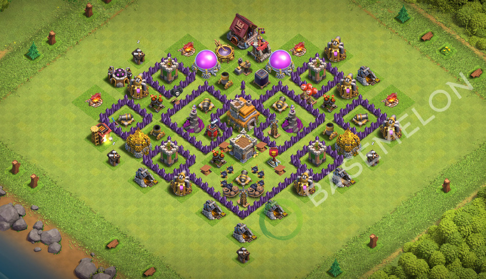 Aldea del Ayuntamiento Nivel 7 para Defensa, Anti 3 Estrellas, Anti Todo Diseño 2026, #3226