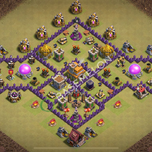 Town Hall Level 7 War Base Design 2026, Max Levels, Hybrid, Layout #3227