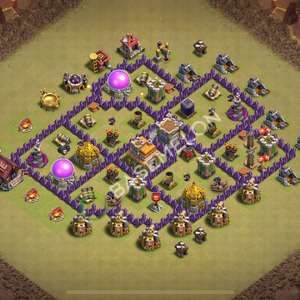 Town Hall Level 7 War Base Design 2026, Max Levels, Hybrid, Layout #3241