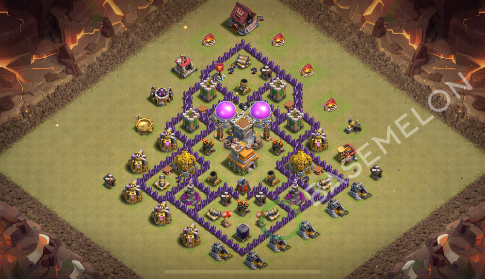 Town Hall Level 7 War Base Design 2026, Max Levels, Anti Everything, Layout #3242