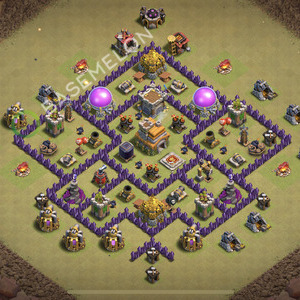 Town Hall Level 7 War Base Design 2026, Max Levels, Hybrid, Layout #3264