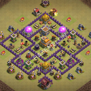 Town Hall Level 7 War Base Design 2026, Max Levels, Hybrid, Layout #3264