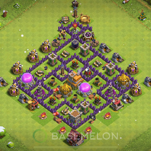 Town Hall Level 7 Trophy/Defense Base Design 2025, Anti 3 Stars, Anti Air, Layout #327