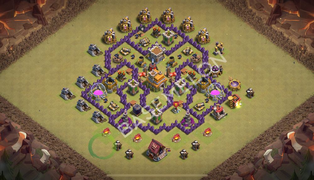 Town Hall Level 7 War Base Design 2026, Anti 3 Stars, Anti Everything, Layout #3276