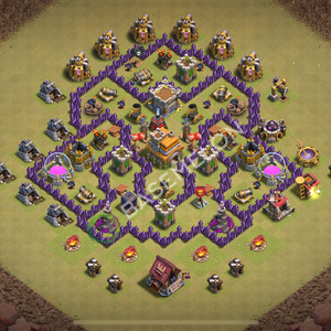 Town Hall Level 7 War Base Design 2026, Anti 3 Stars, Anti Everything, Layout #3276