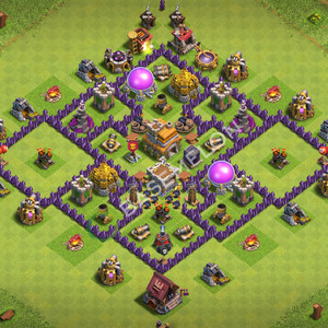 Town Hall Level 7 Trophy/Defense Base Design 2026, Anti Air, Hybrid, Layout #3308
