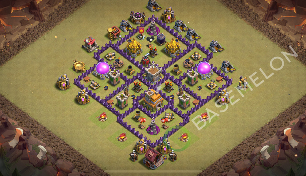 Aldea del Ayuntamiento Nivel 7 para Guerra, Anti 2 Estrellas, Anti Todo Diseño 2026, #3356
