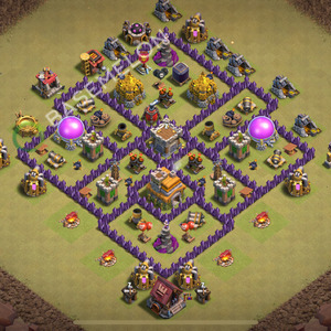 Aldea del Ayuntamiento Nivel 7 para Guerra, Anti 2 Estrellas, Anti Todo Diseño 2026, #3356