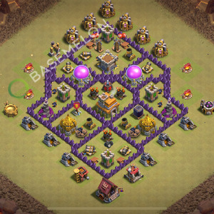 Town Hall Level 7 War Base Design 2026, Anti Everything, Hybrid, Layout #3372