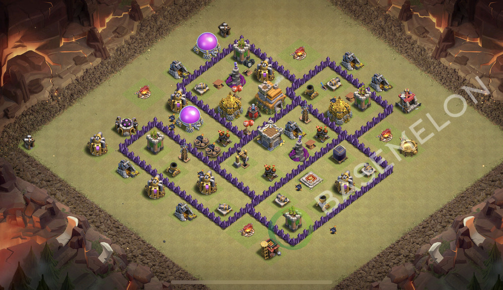 Town Hall Level 7 War Base Design 2026, Max Levels, Anti Everything, Layout #3383