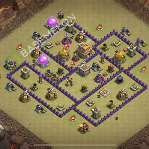 Town Hall Level 7 War Base Design 2026, Max Levels, Anti Everything, Layout #3383