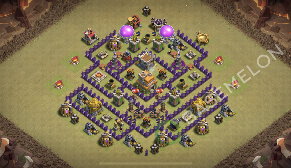 Town Hall Level 7 War Base Design 2026, Anti 3 Stars, Anti Everything, Layout #3433