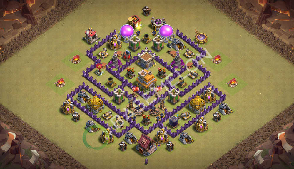 Aldea del Ayuntamiento Nivel 7 para Guerra, Anti 3 Estrellas, Anti Todo Diseño 2026, #3433