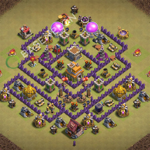 Town Hall Level 7 War Base Design 2026, Anti 3 Stars, Anti Everything, Layout #3433