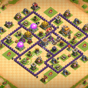 Town Hall Level 7 Trophy/Defense Base Design 2026, Anti Everything, Hybrid, Layout #3467